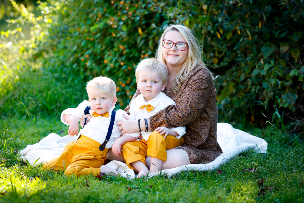 Freedom House mom, Kaesha, with her twin boys. 